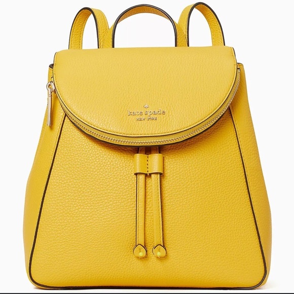 kate spade Handbags - Kate Spade Leila Medium Flap Backpack pebbles Leather in Sunflower Fields Women